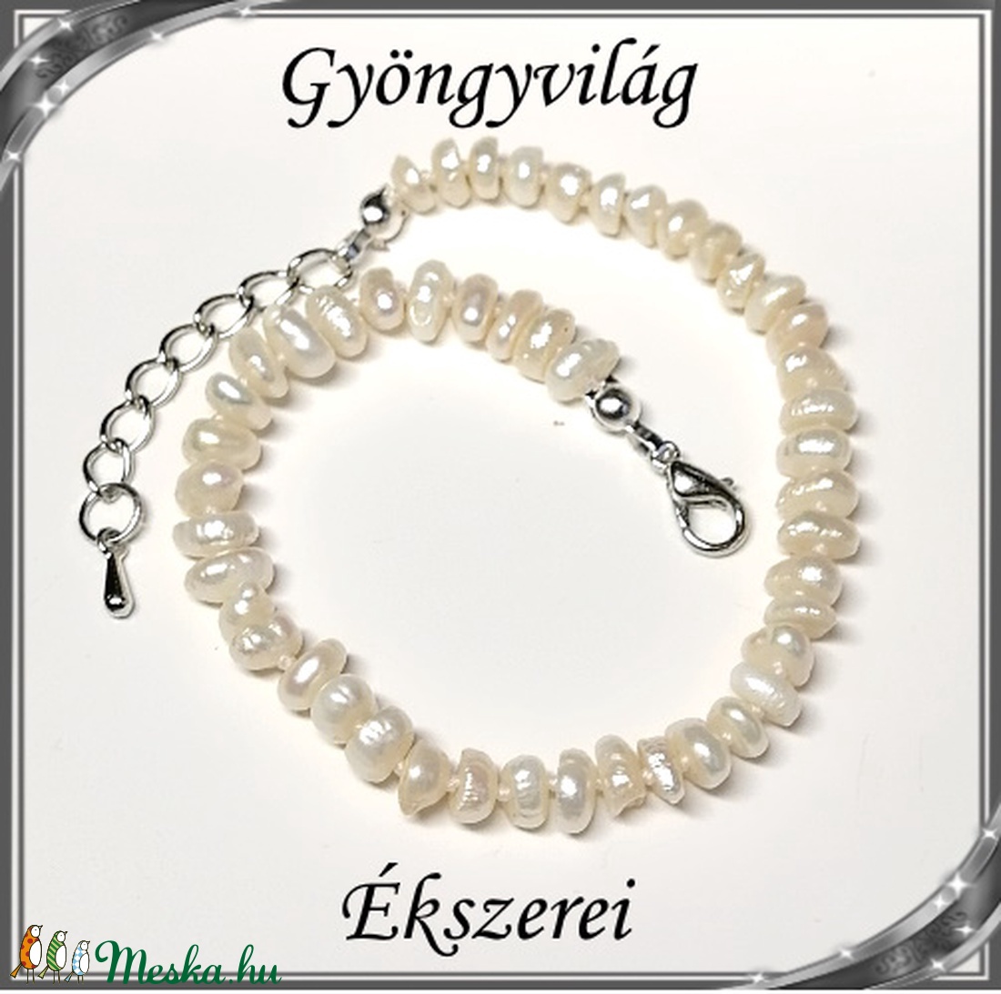 Édesvizi igazgyöngy szett, ezüstözött kapoccsal SSZEB-IG05 3,5x6 fehér - ékszer - ékszerszett - Meska.hu Édesvizi igazgyöngy szett, ezüstözött kapoccsal SSZEB-IG05 3,5x6 fehér - ékszer - ékszerszett - Meska.hu