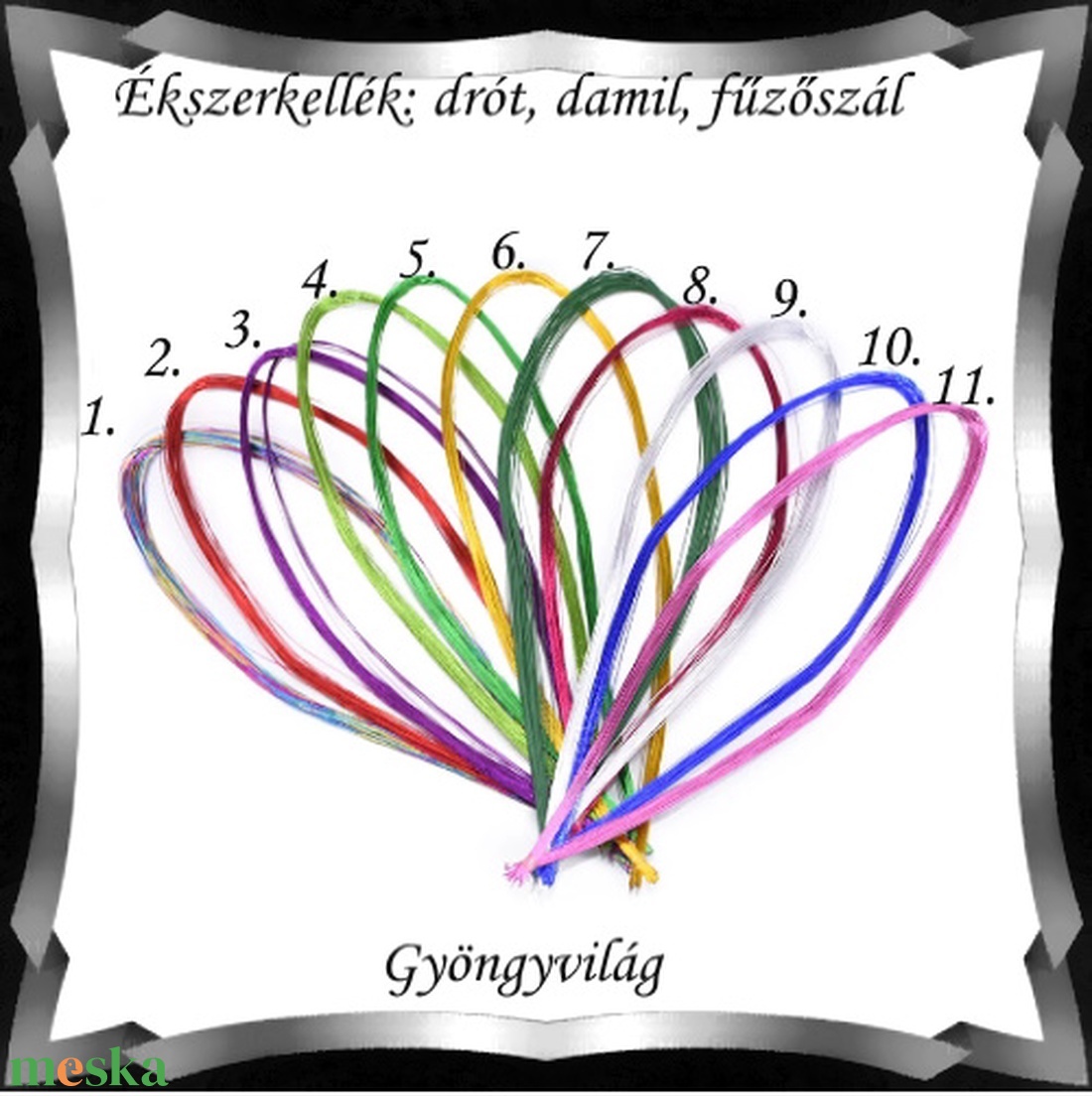 Ékszerkellék: drót, damil, fűzőszál FSZ05 0,45-ös - gyöngy, ékszerkellék - egyéb alkatrész - Meska.hu Ékszerkellék: drót, damil, fűzőszál FSZ05 0,45-ös - gyöngy, ékszerkellék - egyéb alkatrész - Meska.hu