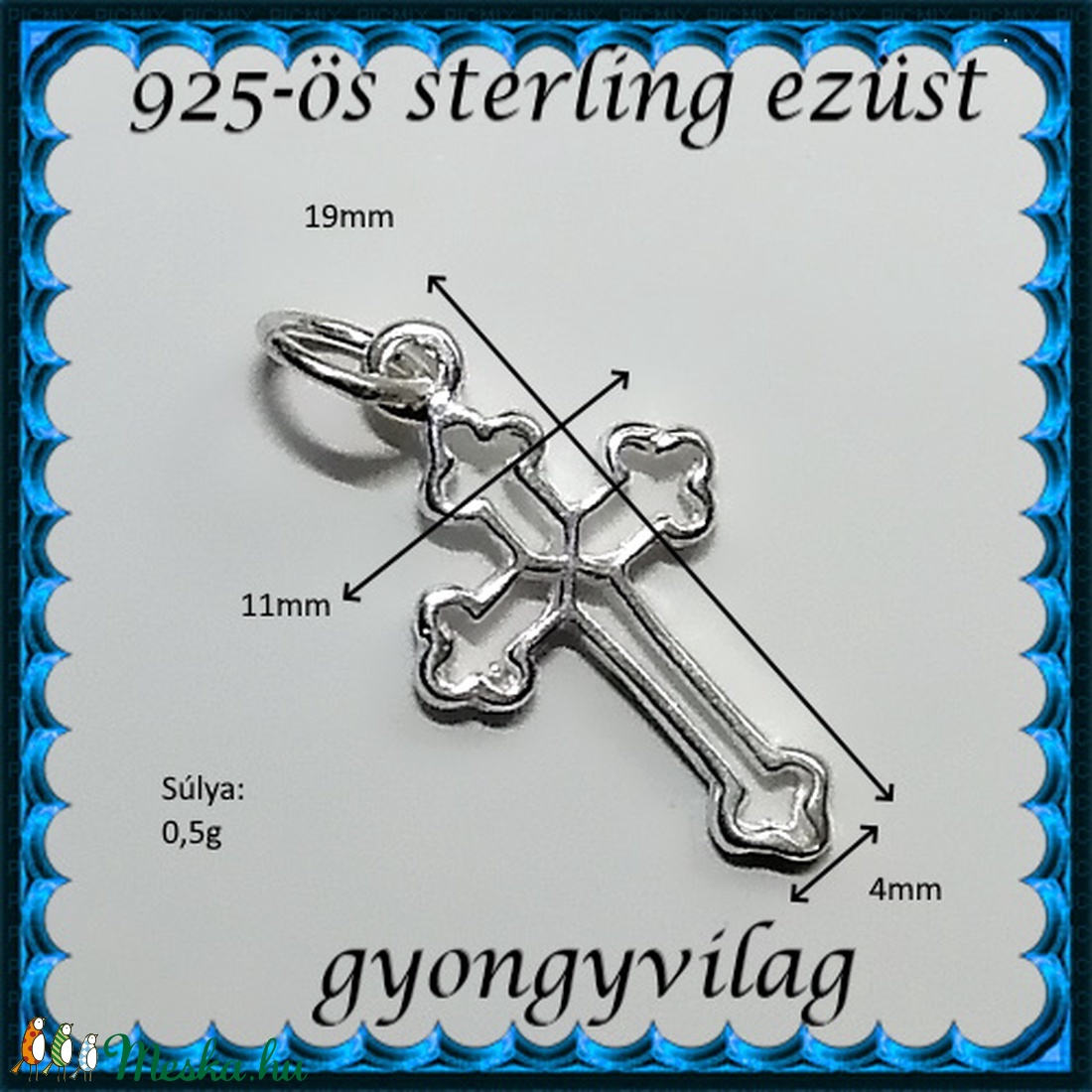 925-ös sterling ezüst medál EM-01 - ékszer - nyaklánc - medál - Meska.hu 925-ös sterling ezüst medál EM-01 - ékszer - nyaklánc - medál - Meska.hu