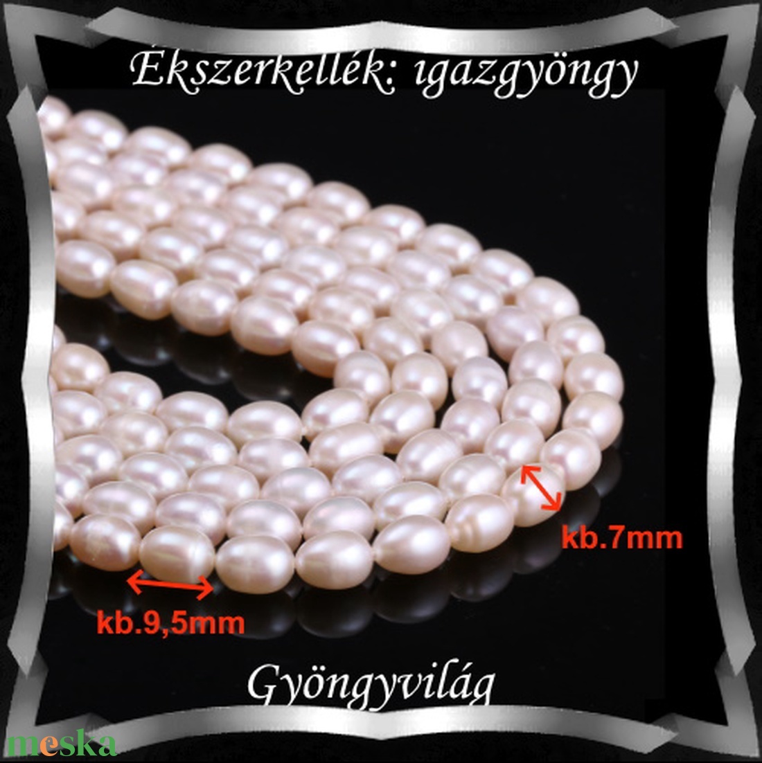 Gyöngyök: igazgyöngy/fűzér GYI-89 9,5x7mm fehér - kellékek & szerszámok - gyöngyfűzés kellékek - igazgyöngy - Meska.hu Gyöngyök: igazgyöngy/fűzér GYI-89 9,5x7mm fehér - kellékek & szerszámok - gyöngyfűzés kellékek - igazgyöngy - Meska.hu