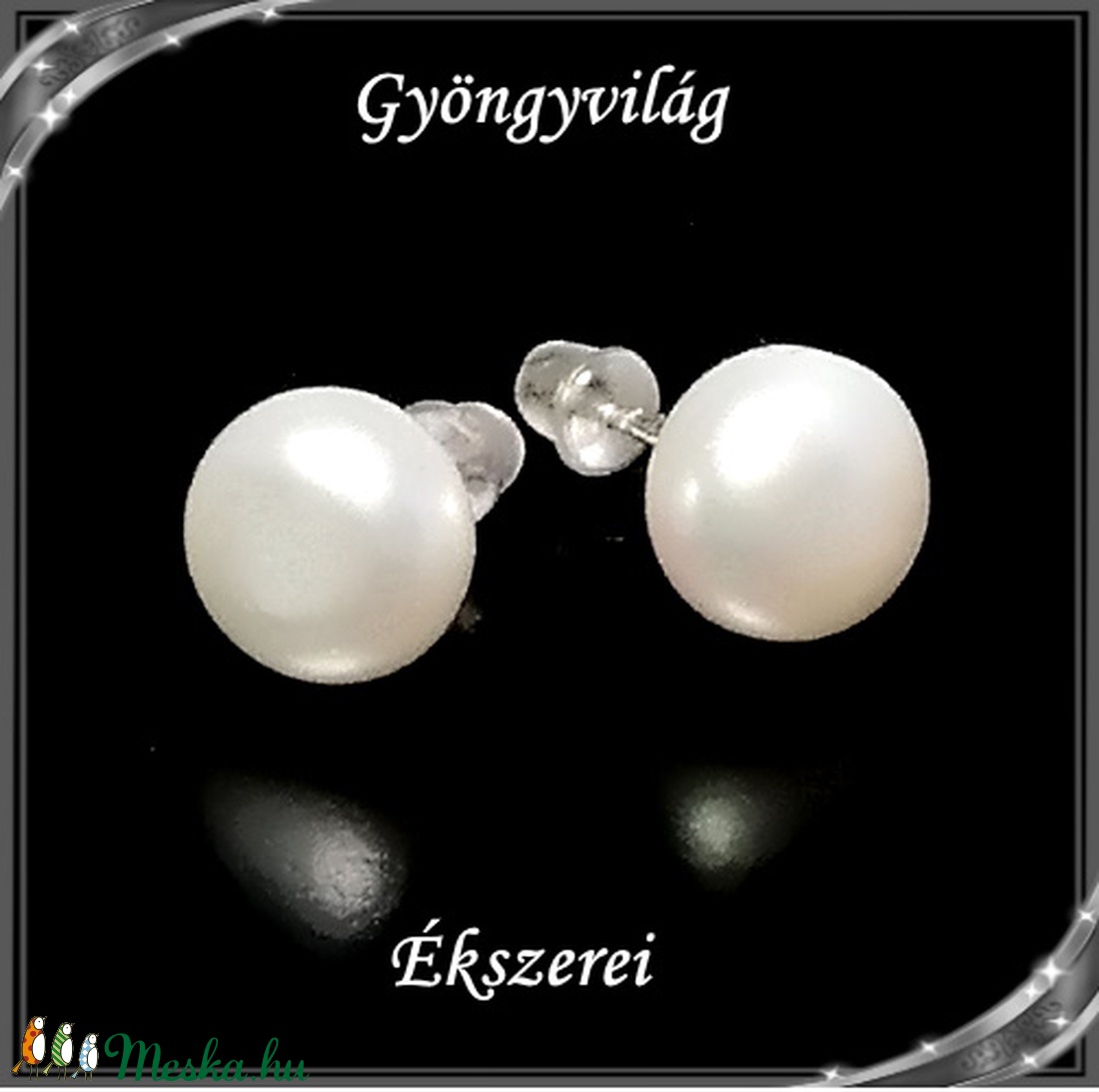 Fülbevalók: igazgyöngy , 925-ös sterling ezüst SFE-IGY02-9 - ékszer - fülbevaló - pötty fülbevaló - Meska.hu Fülbevalók: igazgyöngy , 925-ös sterling ezüst SFE-IGY02-9 - ékszer - fülbevaló - pötty fülbevaló - Meska.hu