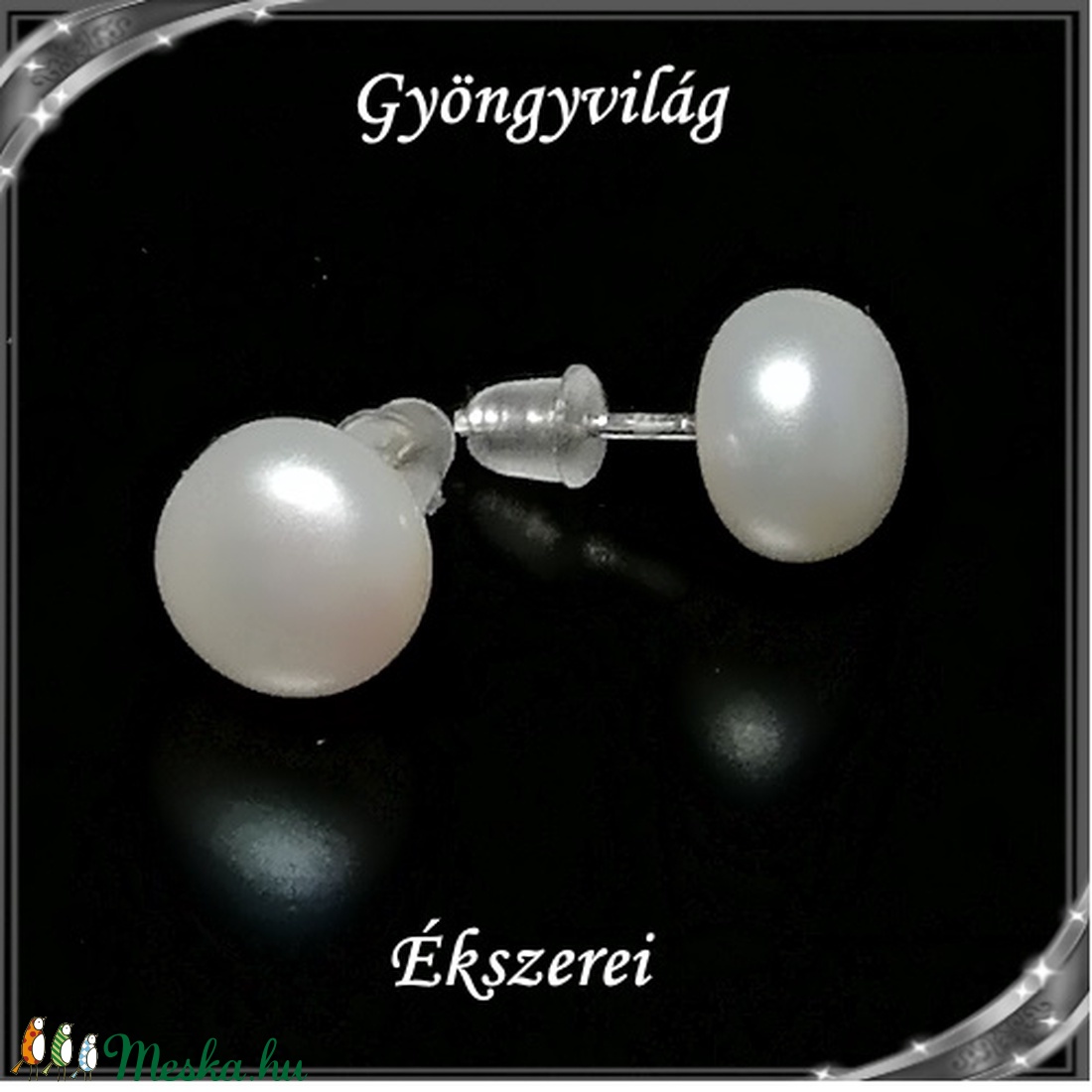 Fülbevalók: igazgyöngy , 925-ös sterling ezüst SFE-IGY02-9 - ékszer - fülbevaló - pötty fülbevaló - Meska.hu Fülbevalók: igazgyöngy , 925-ös sterling ezüst SFE-IGY02-9 - ékszer - fülbevaló - pötty fülbevaló - Meska.hu