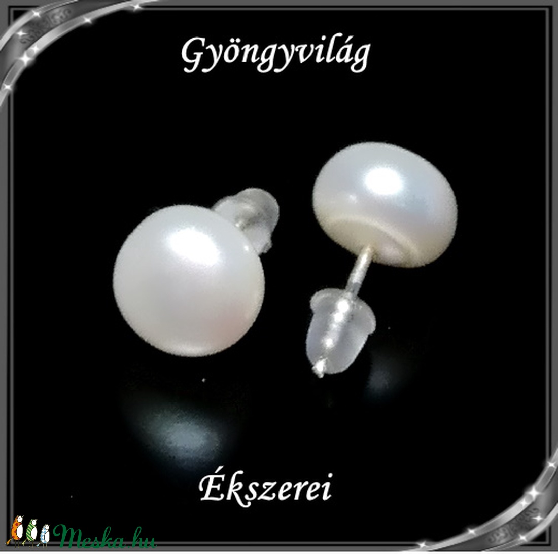 Fülbevalók: igazgyöngy , 925-ös sterling ezüst SFE-IGY02-9 - ékszer - fülbevaló - pötty fülbevaló - Meska.hu Fülbevalók: igazgyöngy , 925-ös sterling ezüst SFE-IGY02-9 - ékszer - fülbevaló - pötty fülbevaló - Meska.hu