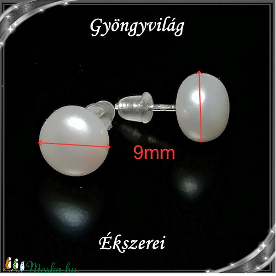 Fülbevalók: igazgyöngy , 925-ös sterling ezüst SFE-IGY02-9 - ékszer - fülbevaló - pötty fülbevaló - Meska.hu Fülbevalók: igazgyöngy , 925-ös sterling ezüst SFE-IGY02-9 - ékszer - fülbevaló - pötty fülbevaló - Meska.hu
