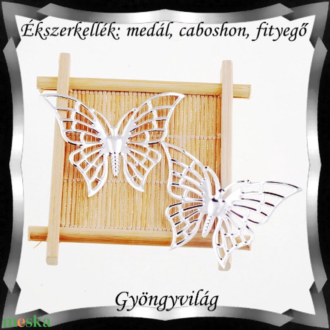 Ékszerkellék: medál, caboshon, fityegő BMCF-04e 45x60 2db/cs - gyöngy, ékszerkellék - fém köztesek - Meska.hu Ékszerkellék: medál, caboshon, fityegő BMCF-04e 45x60 2db/cs - gyöngy, ékszerkellék - fém köztesek - Meska.hu