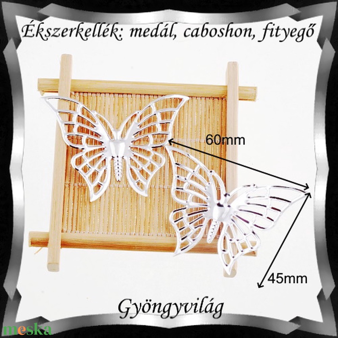 Ékszerkellék: medál, caboshon, fityegő BMCF-04e 45x60 2db/cs - gyöngy, ékszerkellék - fém köztesek - Meska.hu Ékszerkellék: medál, caboshon, fityegő BMCF-04e 45x60 2db/cs - gyöngy, ékszerkellék - fém köztesek - Meska.hu