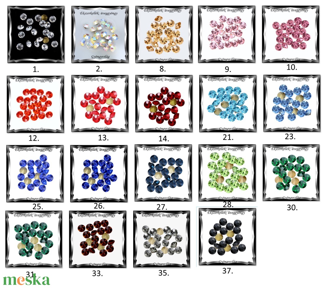 Kristály rivoli ragasztható 20db/cs 3mm PP24/SS12 - kellékek & szerszámok - gyöngyfűzés kellékek - swarovski kristályok - Meska.hu Kristály rivoli ragasztható 20db/cs 3mm PP24/SS12 - kellékek & szerszámok - gyöngyfűzés kellékek - swarovski kristályok - Meska.hu