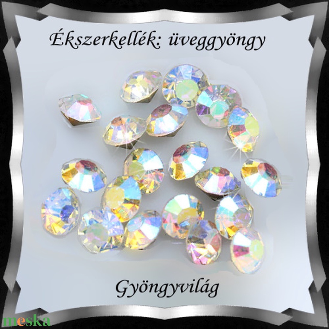 Kristály rivoli ragasztható 40db/cs 4mm PP32/SS17 - kellékek & szerszámok - gyöngyfűzés kellékek - swarovski kristályok - Meska.hu Kristály rivoli ragasztható 40db/cs 4mm PP32/SS17 - kellékek & szerszámok - gyöngyfűzés kellékek - swarovski kristályok - Meska.hu