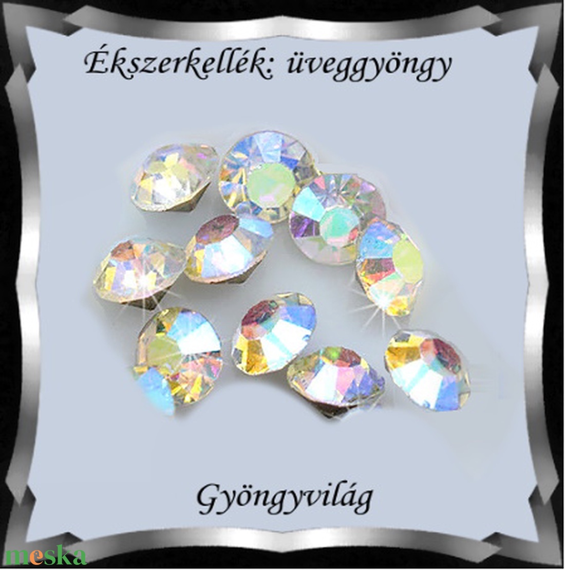 Gyöngyök: kristály rivoli 6mm-es ragasztható 20db/cs SS29 - gyöngy, ékszerkellék - üveggyöngy - Meska.hu Gyöngyök: kristály rivoli 6mm-es ragasztható 20db/cs SS29 - gyöngy, ékszerkellék - üveggyöngy - Meska.hu