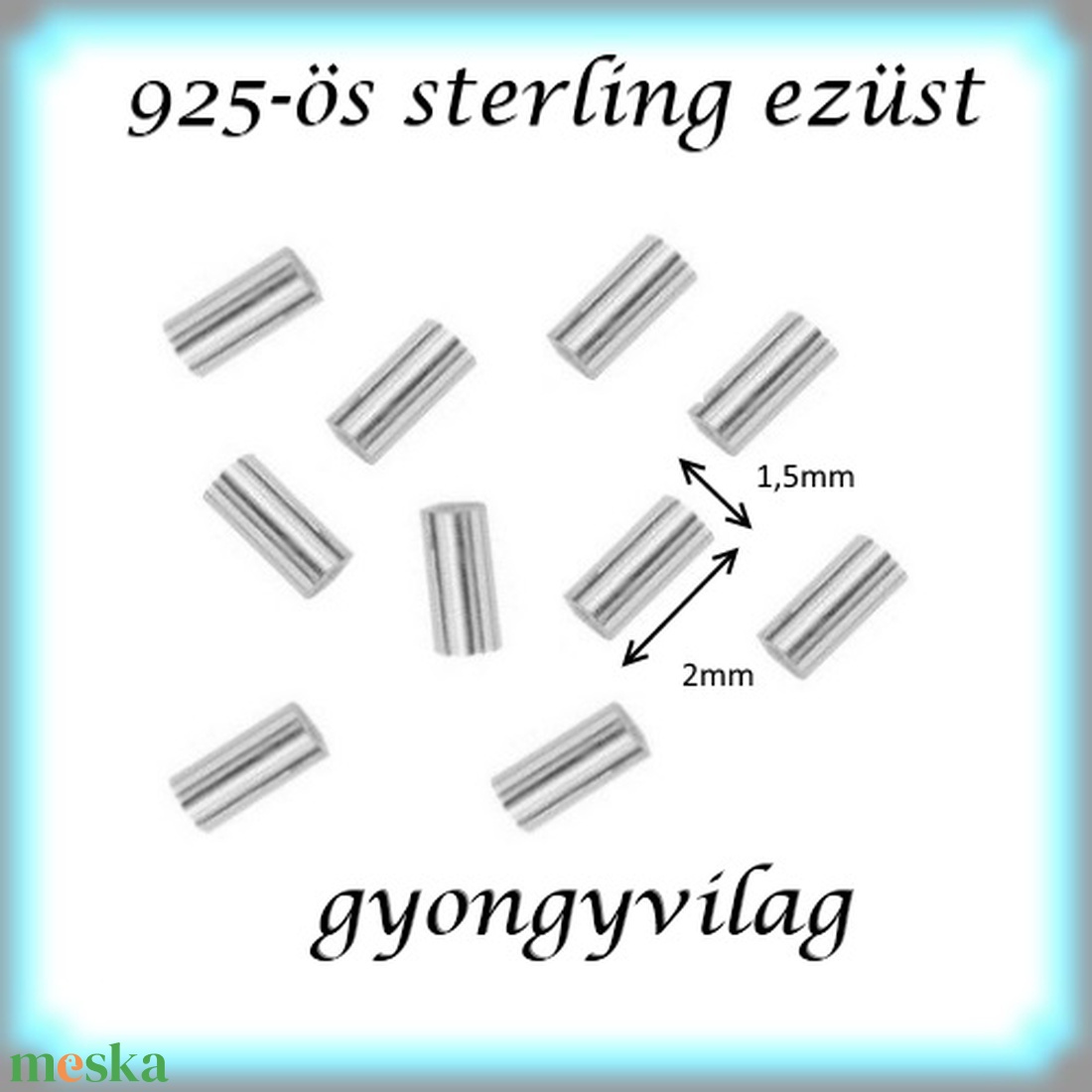 925-ös sterling ezüst ékszerkellék: köztes / gyöngy / dísz EKÖ 19 1,5x2x0,25 10db/cs - kellékek & szerszámok - gyöngyfűzés kellékek - fém köztesek - Meska.hu 925-ös sterling ezüst ékszerkellék: köztes / gyöngy / dísz EKÖ 19 1,5x2x0,25 10db/cs - kellékek & szerszámok - gyöngyfűzés kellékek - fém köztesek - Meska.hu
