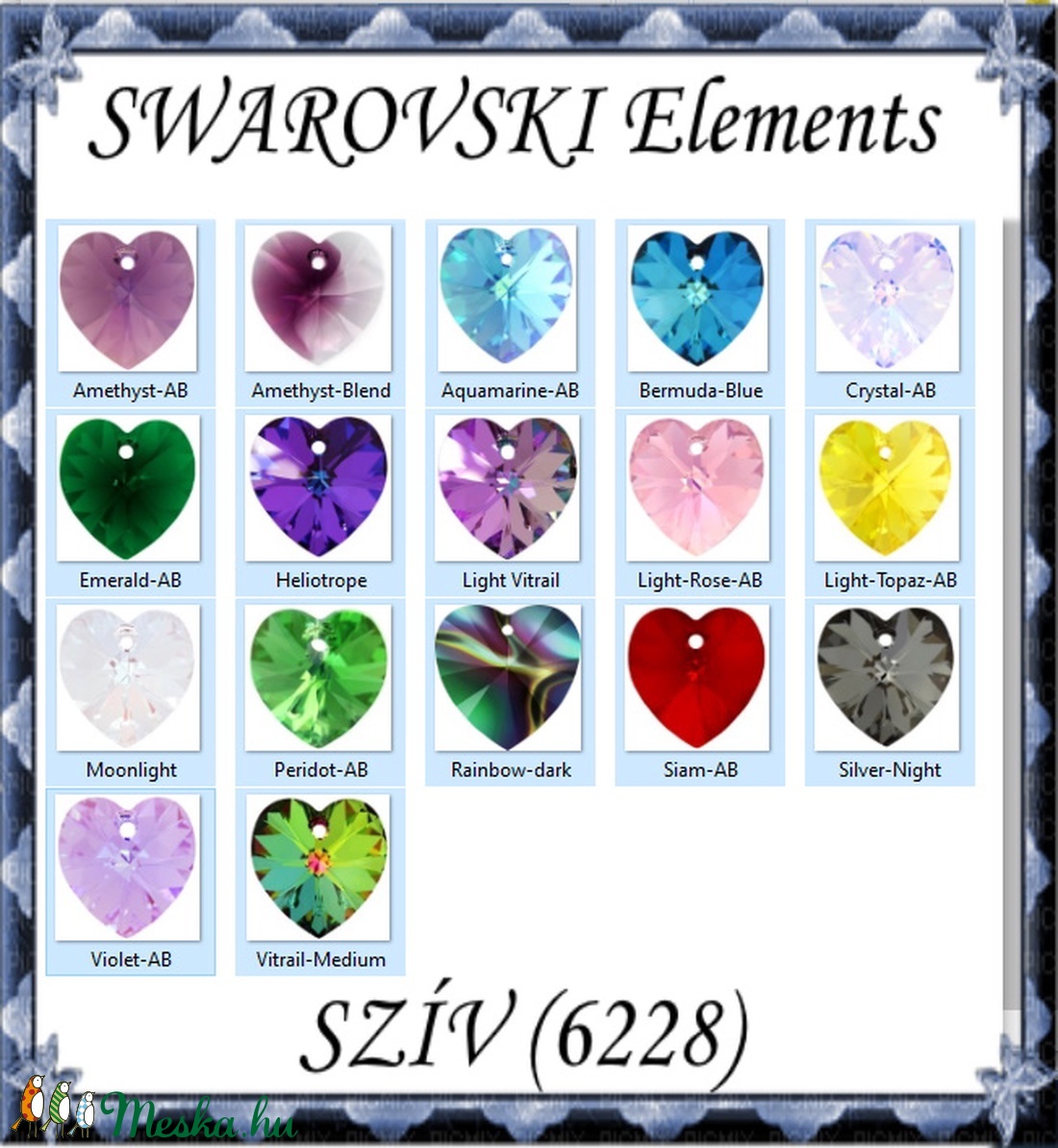 Swarovski kristály medál: SWM szív (6228) 18mm-es AB több színben - kellékek & szerszámok - gyöngyfűzés kellékek - swarovski kristályok - Meska.hu Swarovski kristály medál: SWM szív (6228) 18mm-es AB több színben - kellékek & szerszámok - gyöngyfűzés kellékek - swarovski kristályok - Meska.hu
