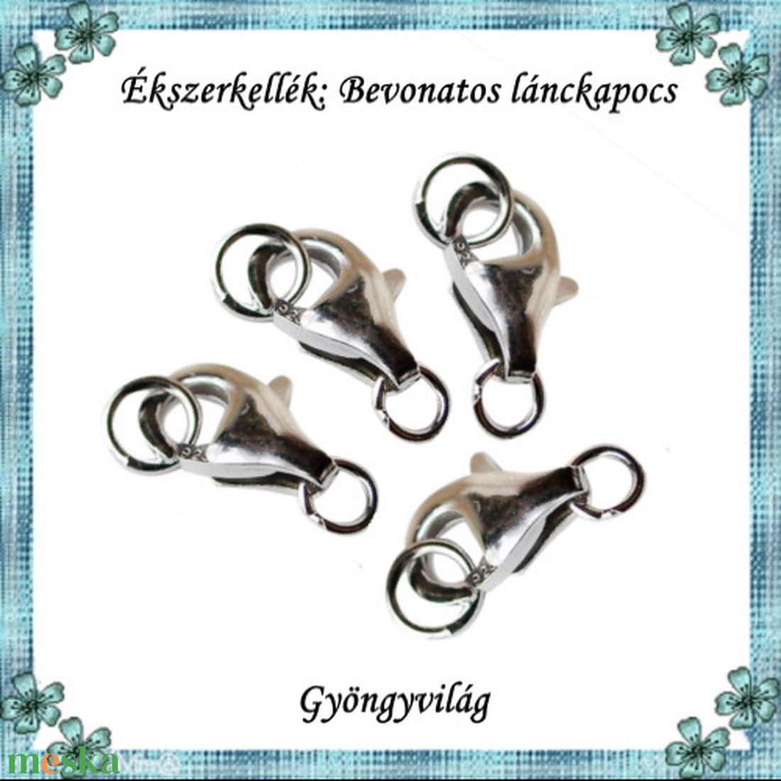 Ezüstel bevont ékszerkellék: lánckapocs E925-LK01 4db/cs - gyöngy, ékszerkellék - egyéb alkatrész - Meska.hu Ezüstel bevont ékszerkellék: lánckapocs E925-LK01 4db/cs - gyöngy, ékszerkellék - egyéb alkatrész - Meska.hu