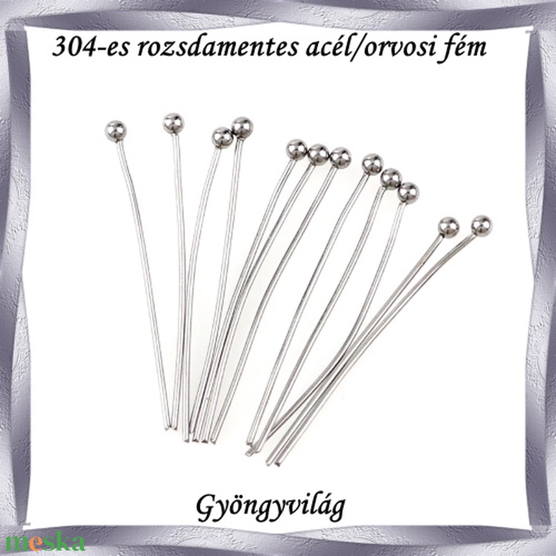 304 Nemes acél ékszerkellék: szerelőpálca NASZP G 50x0,7 10db/csomag - kellékek & szerszámok - gyöngyfűzés kellékek - egyéb alkatrész - Meska.hu 304 Nemes acél ékszerkellék: szerelőpálca NASZP G 50x0,7 10db/csomag - kellékek & szerszámok - gyöngyfűzés kellékek - egyéb alkatrész - Meska.hu