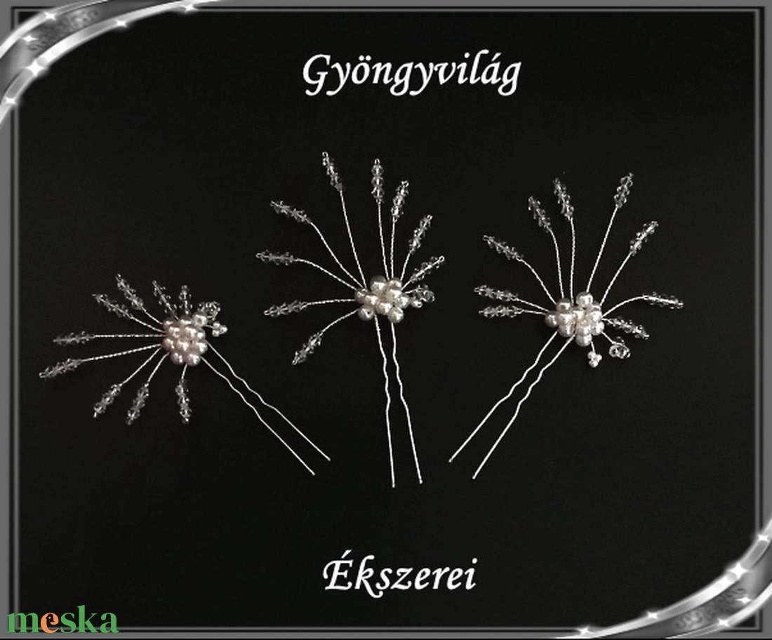 Ékszerek-hajdíszek, hajcsatok: Esküvői, menyasszonyi, alkalmi hajdísz S-H-TŰ13 e-cl-feh. 1szett/3db - esküvő - hajdísz - fésűs hajdísz - Meska.hu Ékszerek-hajdíszek, hajcsatok: Esküvői, menyasszonyi, alkalmi hajdísz S-H-TŰ13 e-cl-feh. 1szett/3db - esküvő - hajdísz - fésűs hajdísz - Meska.hu