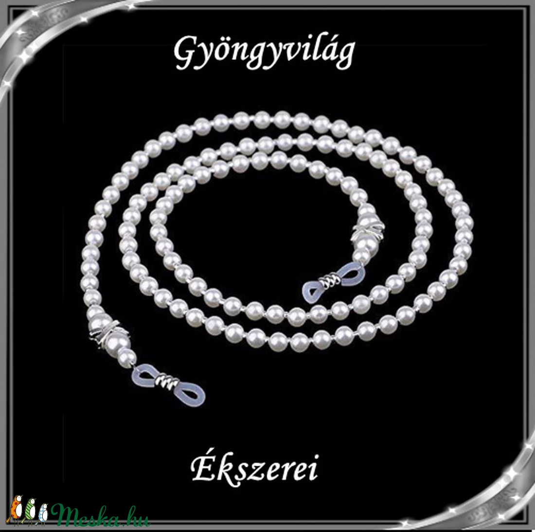 Szemüveglánc  SSZL 02-1 - esküvő - hajdísz - fésűs hajdísz - Meska.hu