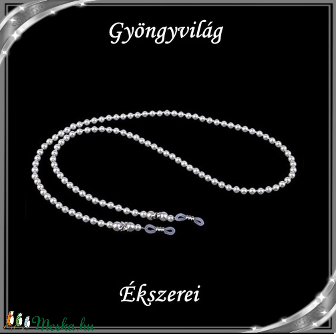 Szemüveglánc  SSZL 02-1 - esküvő - hajdísz - fésűs hajdísz - Meska.hu