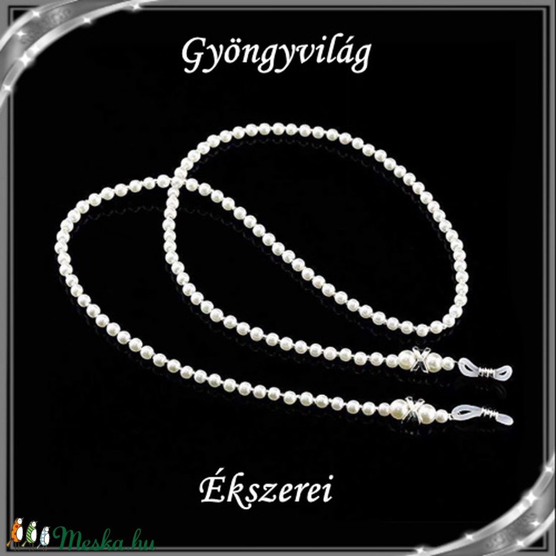 Szemüveglánc  SSZL 02-1 - esküvő - hajdísz - fésűs hajdísz - Meska.hu