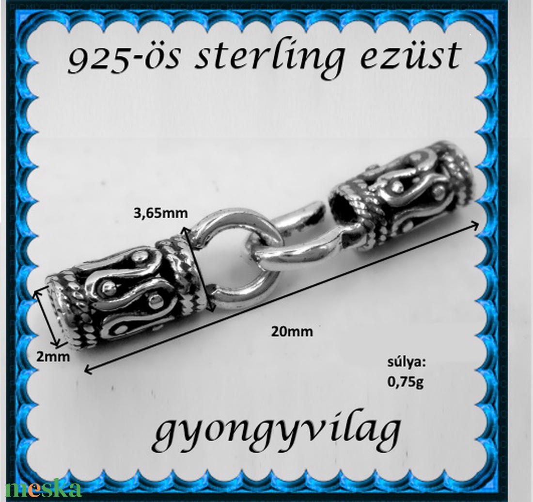 925-ös sterling ezüst ékszerkellék: láncvég + kapocs ELK K+V 01-2 2mm-es - gyöngy, ékszerkellék - egyéb alkatrész - Meska.hu 925-ös sterling ezüst ékszerkellék: láncvég + kapocs ELK K+V 01-2 2mm-es - gyöngy, ékszerkellék - egyéb alkatrész - Meska.hu