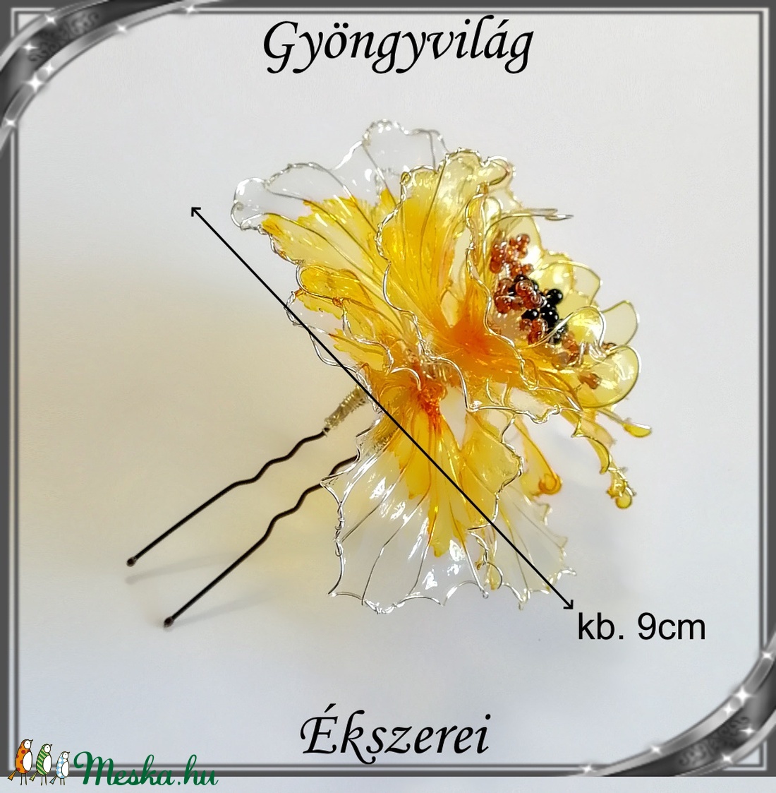 Egyedi, alkalmi hajdísz dip art technikával SHD 03-1 - esküvő - hajdísz - fésűs hajdísz - Meska.hu