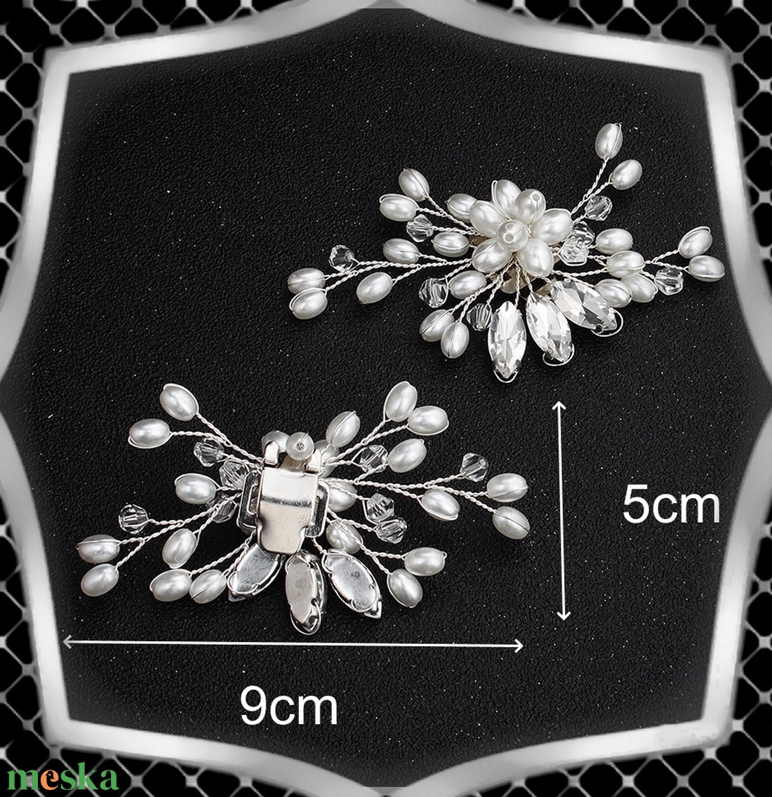 Esküvői, menyasszonyi, alkalmi cipődísz, cipőklipsz ES-CK03 - esküvő - cipő és cipőklipsz - Meska.hu