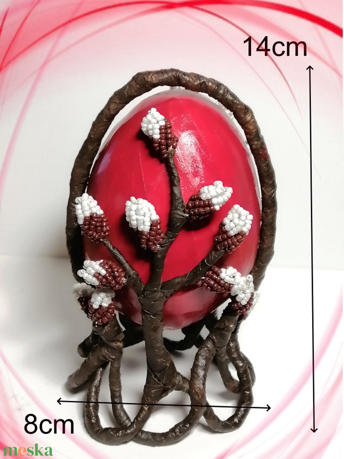 Gyöngyből készített húsvéti asztaldísz  GYV33-1 - otthon & lakás - dekoráció - virágdísz és tartó - csokor & virágdísz - Meska.hu