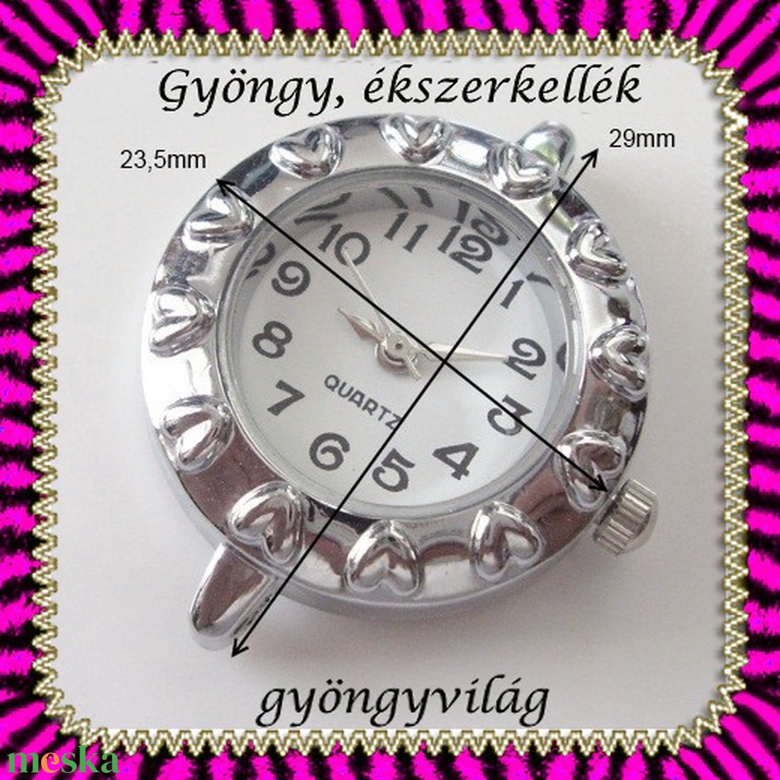 Ékszerkellék: fűzhető óra BOSZ 06 - kellékek & szerszámok - gyöngyfűzés kellékek - egyéb alkatrész - Meska.hu Ékszerkellék: fűzhető óra BOSZ 06 - kellékek & szerszámok - gyöngyfűzés kellékek - egyéb alkatrész - Meska.hu