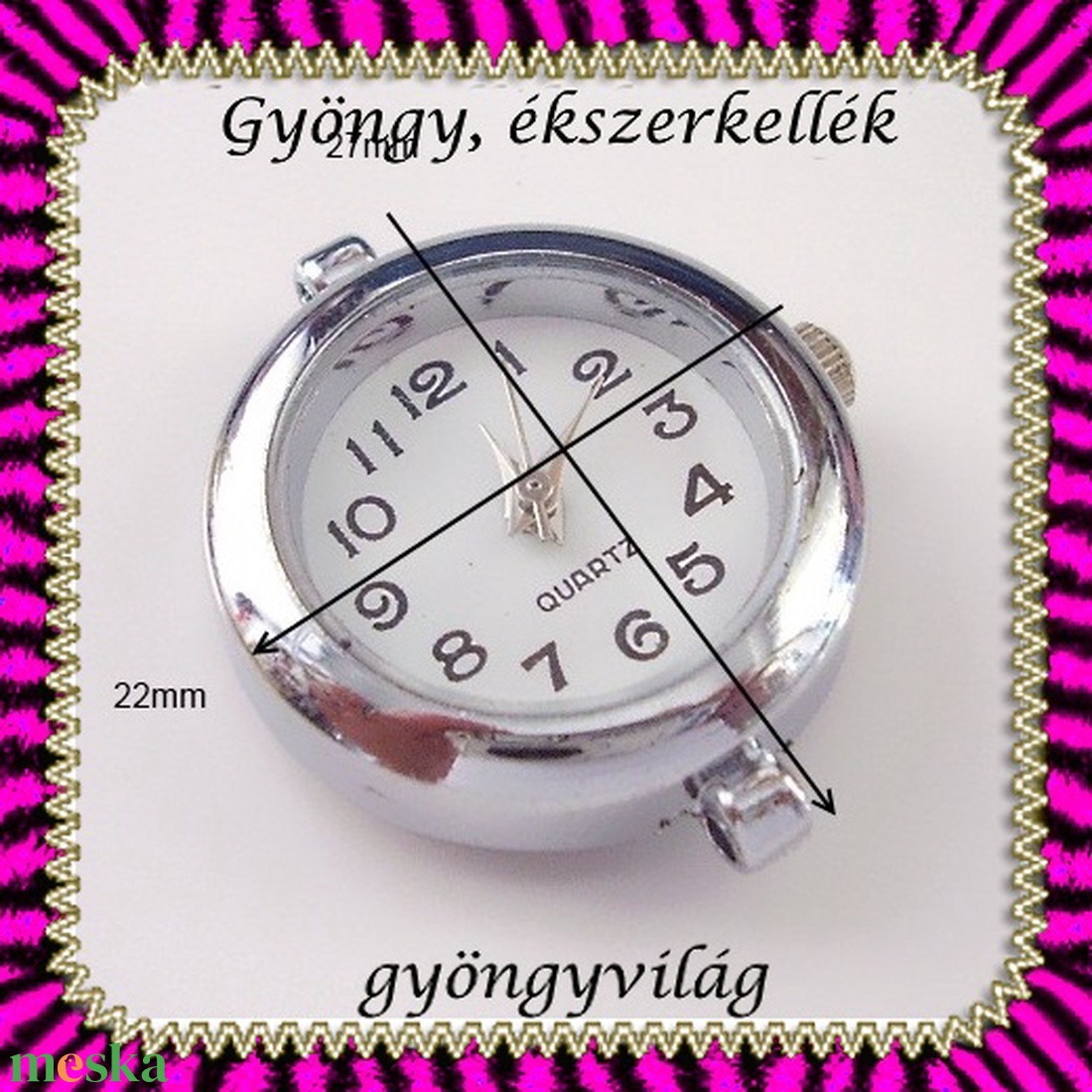 Ékszerkellék: fűzhető óra BOSZ 39 - kellékek & szerszámok - gyöngyfűzés kellékek - egyéb alkatrész - Meska.hu