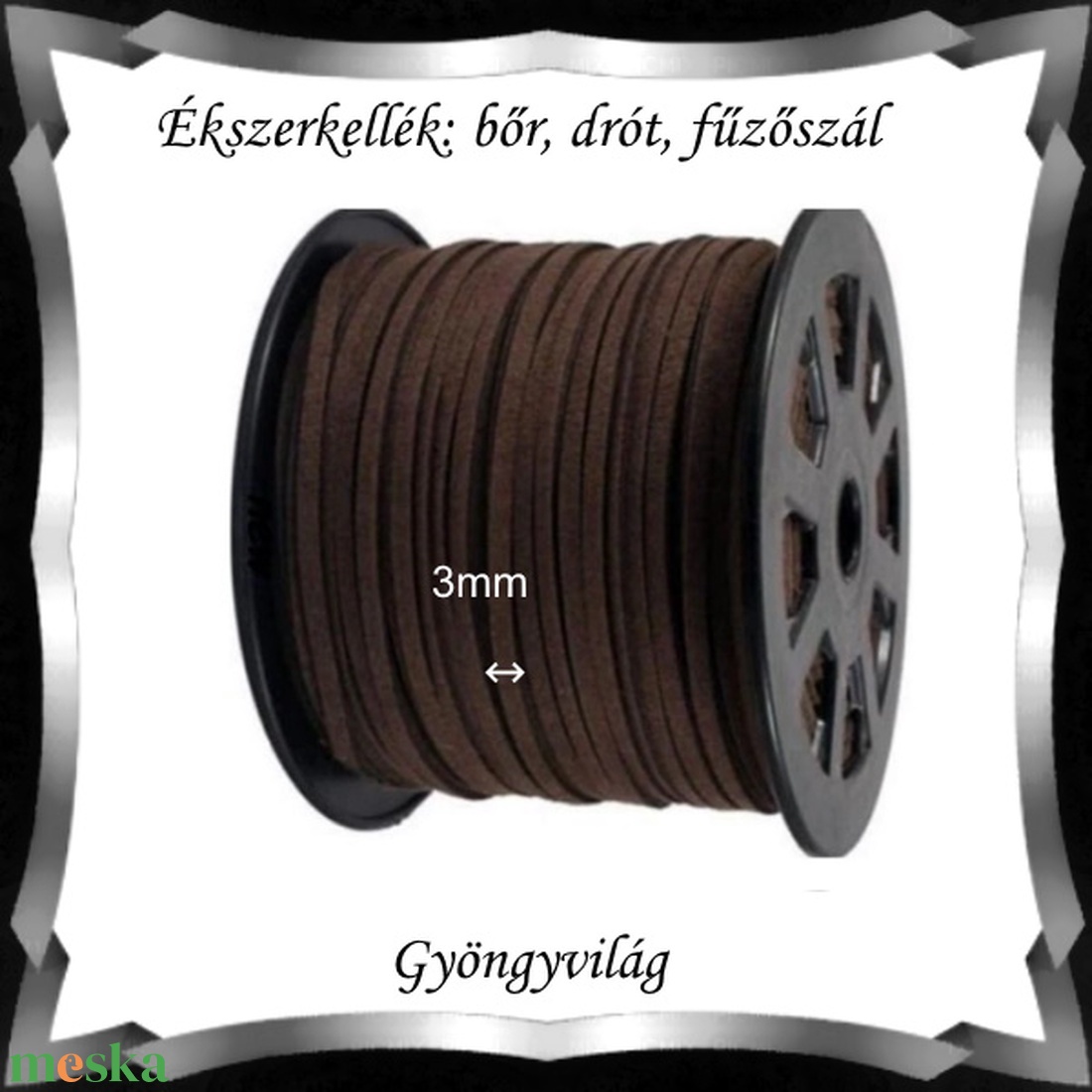 Ékszerkellék: fűző szál/ bőr szál FSZ01-3 több színben - gyöngy, ékszerkellék - egyéb alkatrész - Meska.hu Ékszerkellék: fűző szál/ bőr szál FSZ01-3 több színben - gyöngy, ékszerkellék - egyéb alkatrész - Meska.hu