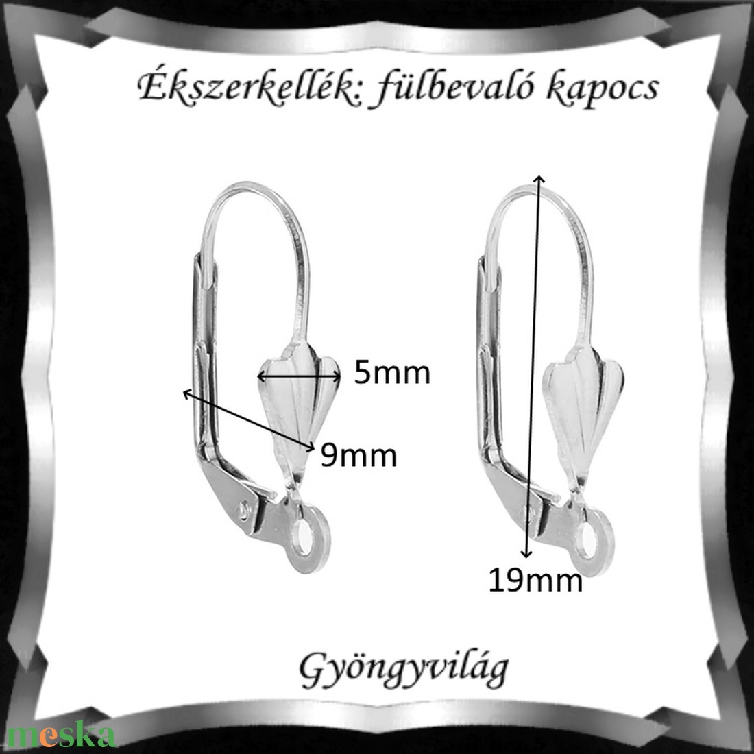 Biztonsági kapccsos fülbevaló alap 5 pár BFK-K08E - kellékek & szerszámok - ékszerkellék - fülbevaló alap - Meska.hu Biztonsági kapccsos fülbevaló alap 5 pár BFK-K08E - kellékek & szerszámok - ékszerkellék - fülbevaló alap - Meska.hu