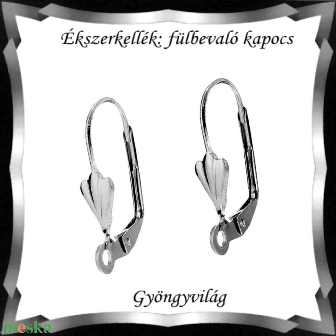 Biztonsági kapccsos fülbevaló alap 5 pár BFK-K08R - kellékek & szerszámok - gyöngyfűzés kellékek - egyéb alkatrész - Meska.hu