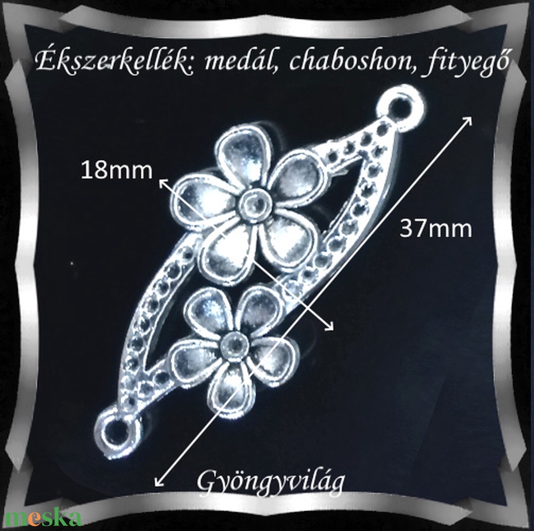 Ékszerkellék: medál, caboshon, fityegő BMCF-15e 2db/cs - gyöngy, ékszerkellék - fém köztesek - Meska.hu Ékszerkellék: medál, caboshon, fityegő BMCF-15e 2db/cs - gyöngy, ékszerkellék - fém köztesek - Meska.hu