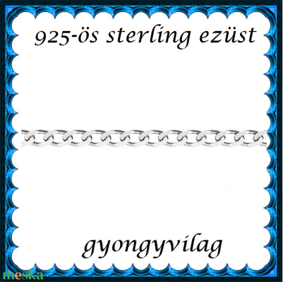925-ös sterling ezüst ékszerkellék: lánc méterben 925 EL06-1,1e - gyöngy, ékszerkellék - egyéb alkatrész - Meska.hu 925-ös sterling ezüst ékszerkellék: lánc méterben 925 EL06-1,1e - gyöngy, ékszerkellék - egyéb alkatrész - Meska.hu