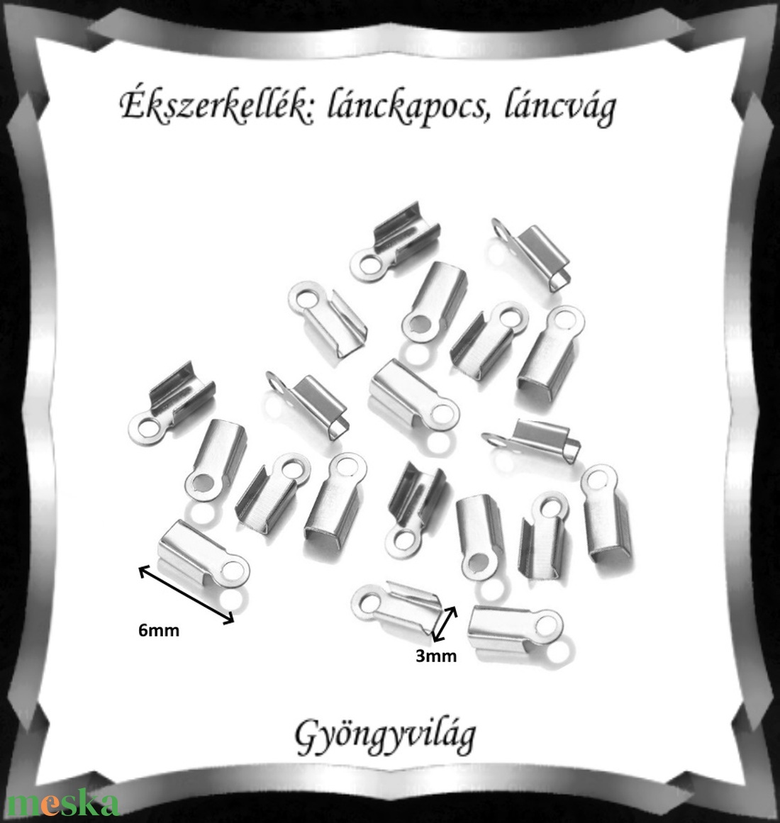 Ékszerkellék: lánckapocs BLK-V15-3R vég / bőr vég 30 db - kellékek & szerszámok - gyöngyfűzés kellékek - egyéb alkatrész - Meska.hu Ékszerkellék: lánckapocs BLK-V15-3R vég / bőr vég 30 db - kellékek & szerszámok - gyöngyfűzés kellékek - egyéb alkatrész - Meska.hu