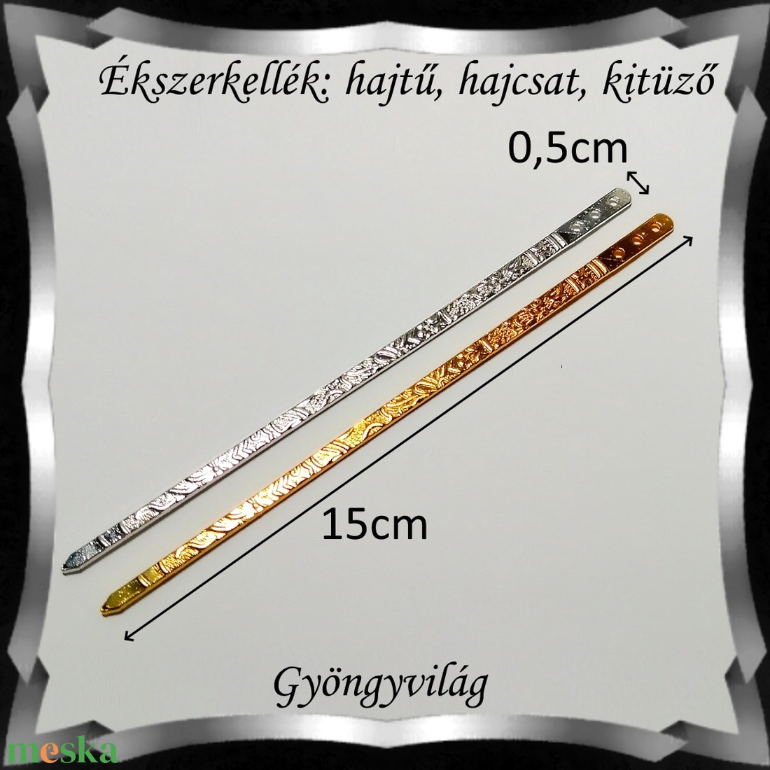 Ékszerkellék: hajtű, hajcsat, kitűző BEK H09-1 1db/cs - kellékek & szerszámok - gyöngyfűzés kellékek - egyéb alkatrész - Meska.hu Ékszerkellék: hajtű, hajcsat, kitűző BEK H09-1 1db/cs - kellékek & szerszámok - gyöngyfűzés kellékek - egyéb alkatrész - Meska.hu