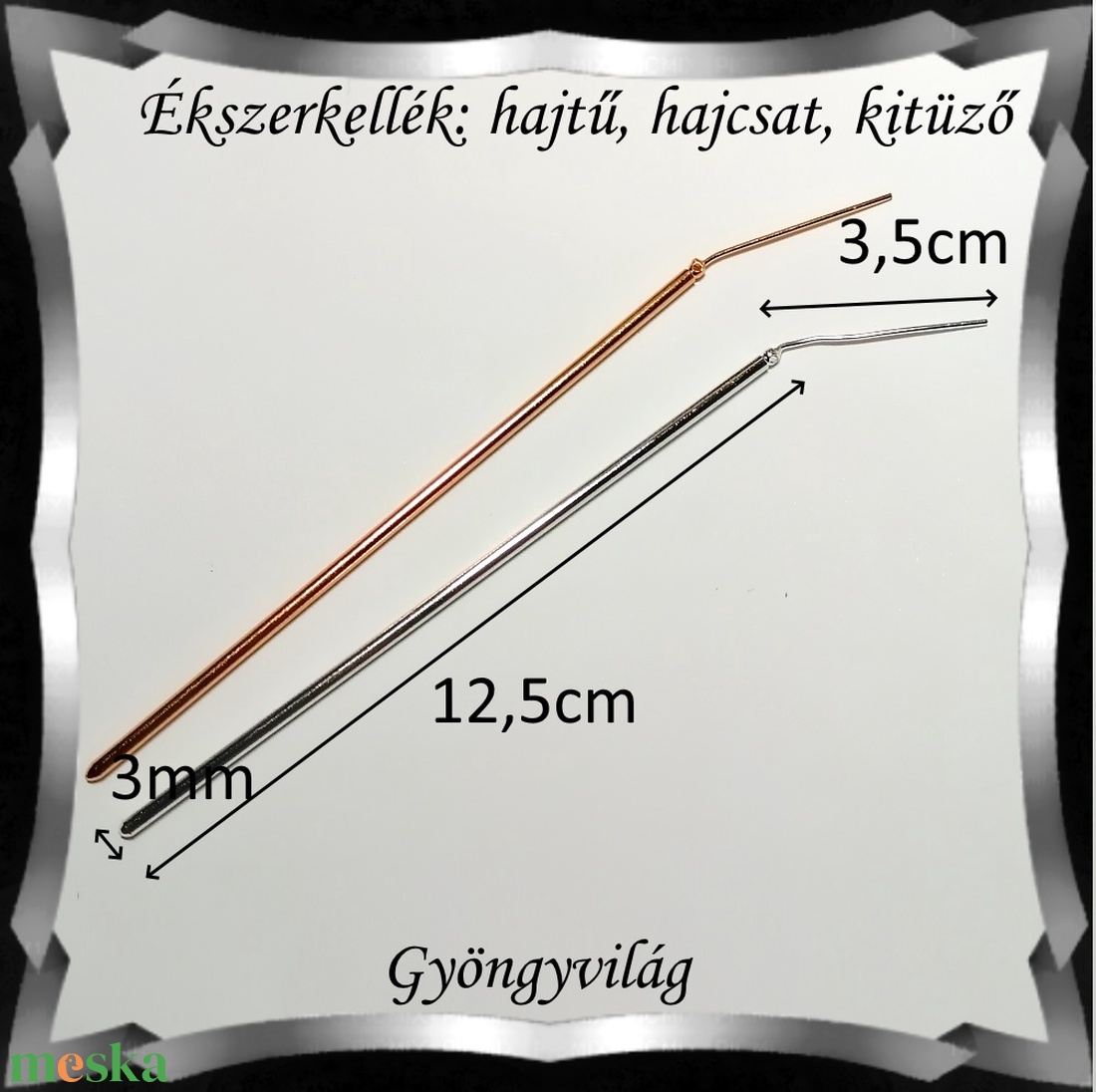 Ékszerkellék: hajtű, hajcsat, kitűző BEK H09-2 1db/cs - kellékek & szerszámok - gyöngyfűzés kellékek - egyéb alkatrész - Meska.hu Ékszerkellék: hajtű, hajcsat, kitűző BEK H09-2 1db/cs - kellékek & szerszámok - gyöngyfűzés kellékek - egyéb alkatrész - Meska.hu