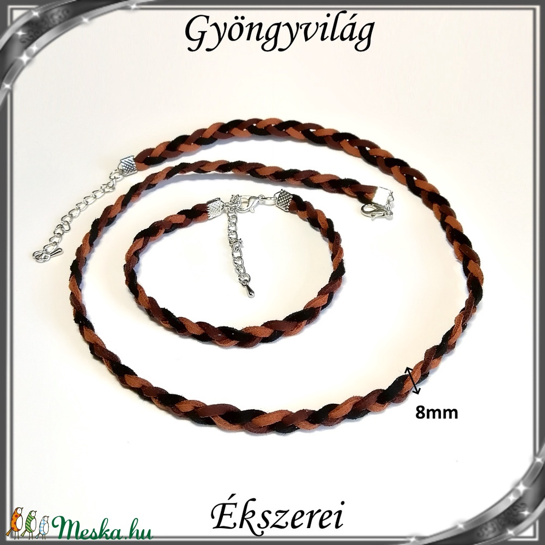 Ékszerek-szettek: Bőr nyaklánc-karkötő SSZEB-B 01-1 - ékszer - ékszerszett - Meska.hu Ékszerek-szettek: Bőr nyaklánc-karkötő SSZEB-B 01-1 - ékszer - ékszerszett - Meska.hu