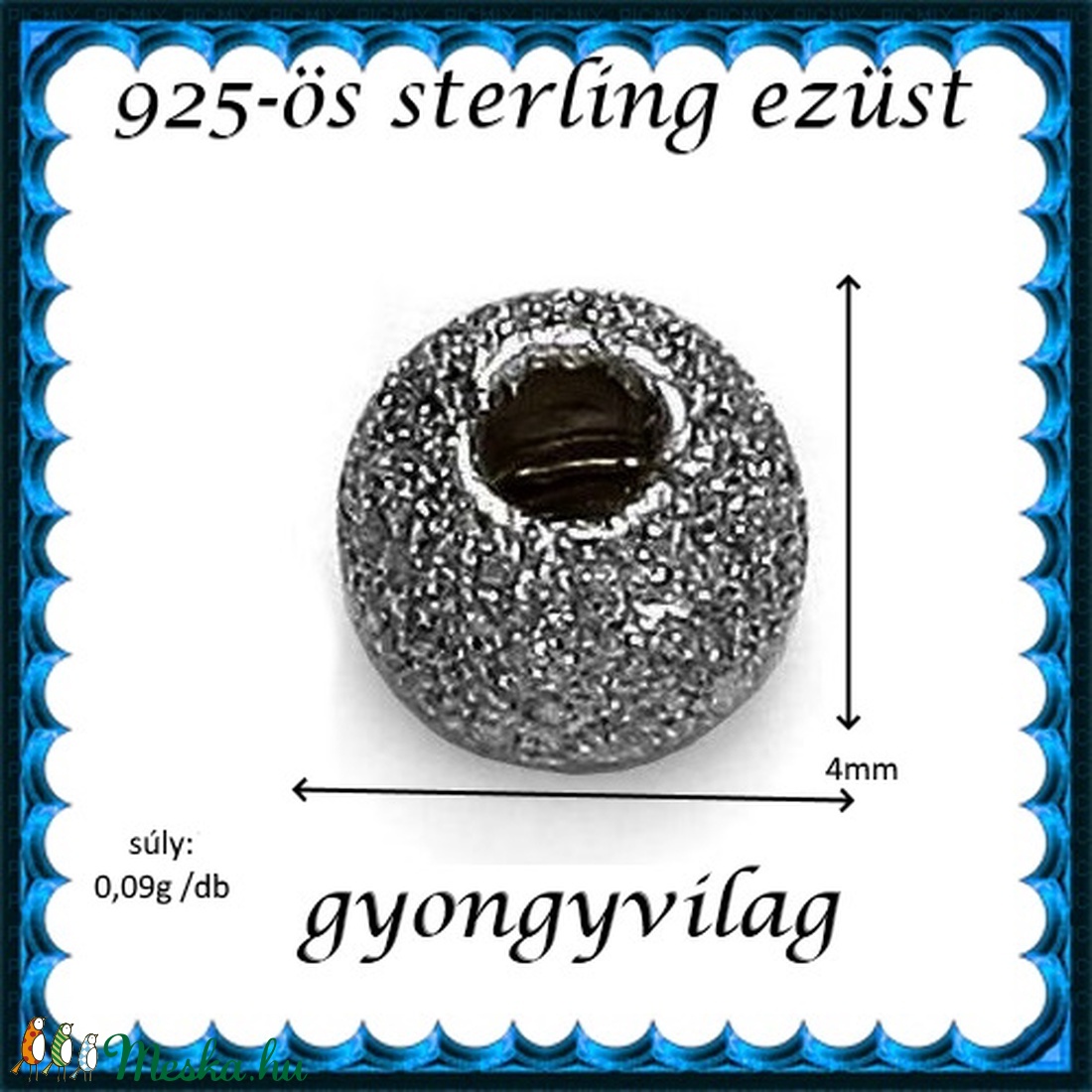 925-ös sterling ezüst ékszerkellék: köztes/gyöngy/díszitőelem EKÖ 34-4ar 2db/csomag - gyöngy, ékszerkellék - fém köztesek - Meska.hu 925-ös sterling ezüst ékszerkellék: köztes/gyöngy/díszitőelem EKÖ 34-4ar 2db/csomag - gyöngy, ékszerkellék - fém köztesek - Meska.hu