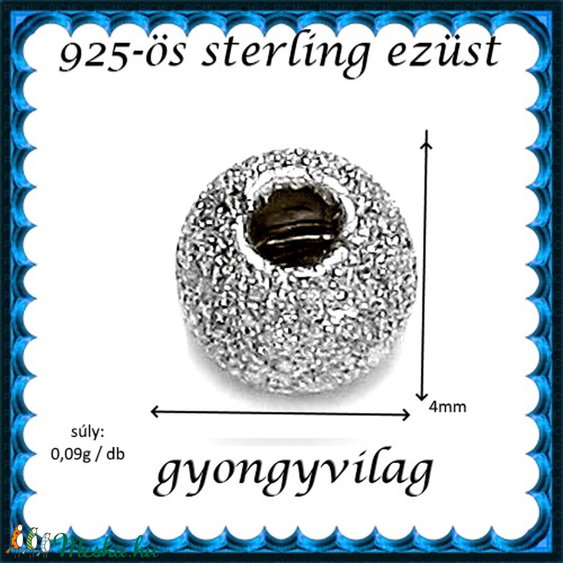 925-ös sterling ezüst ékszerkellék: köztes/gyöngy/díszitőelem EKÖ 34-4r 2db/csomag - gyöngy, ékszerkellék - fém köztesek - Meska.hu 925-ös sterling ezüst ékszerkellék: köztes/gyöngy/díszitőelem EKÖ 34-4r 2db/csomag - gyöngy, ékszerkellék - fém köztesek - Meska.hu