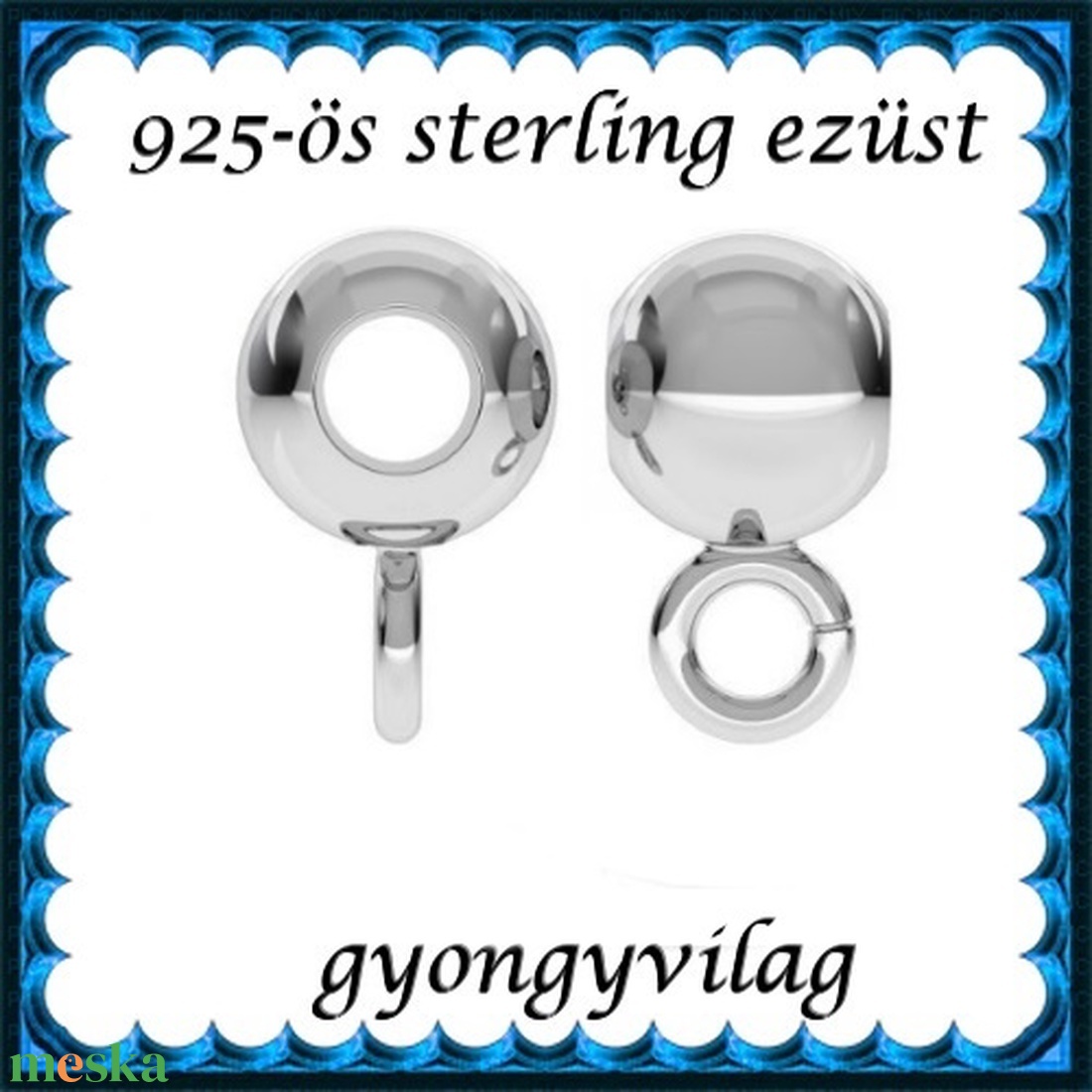925-ös ezüst medáltartó EMT 38 - gyöngy, ékszerkellék - egyéb alkatrész - Meska.hu 925-ös ezüst medáltartó EMT 38 - gyöngy, ékszerkellék - egyéb alkatrész - Meska.hu