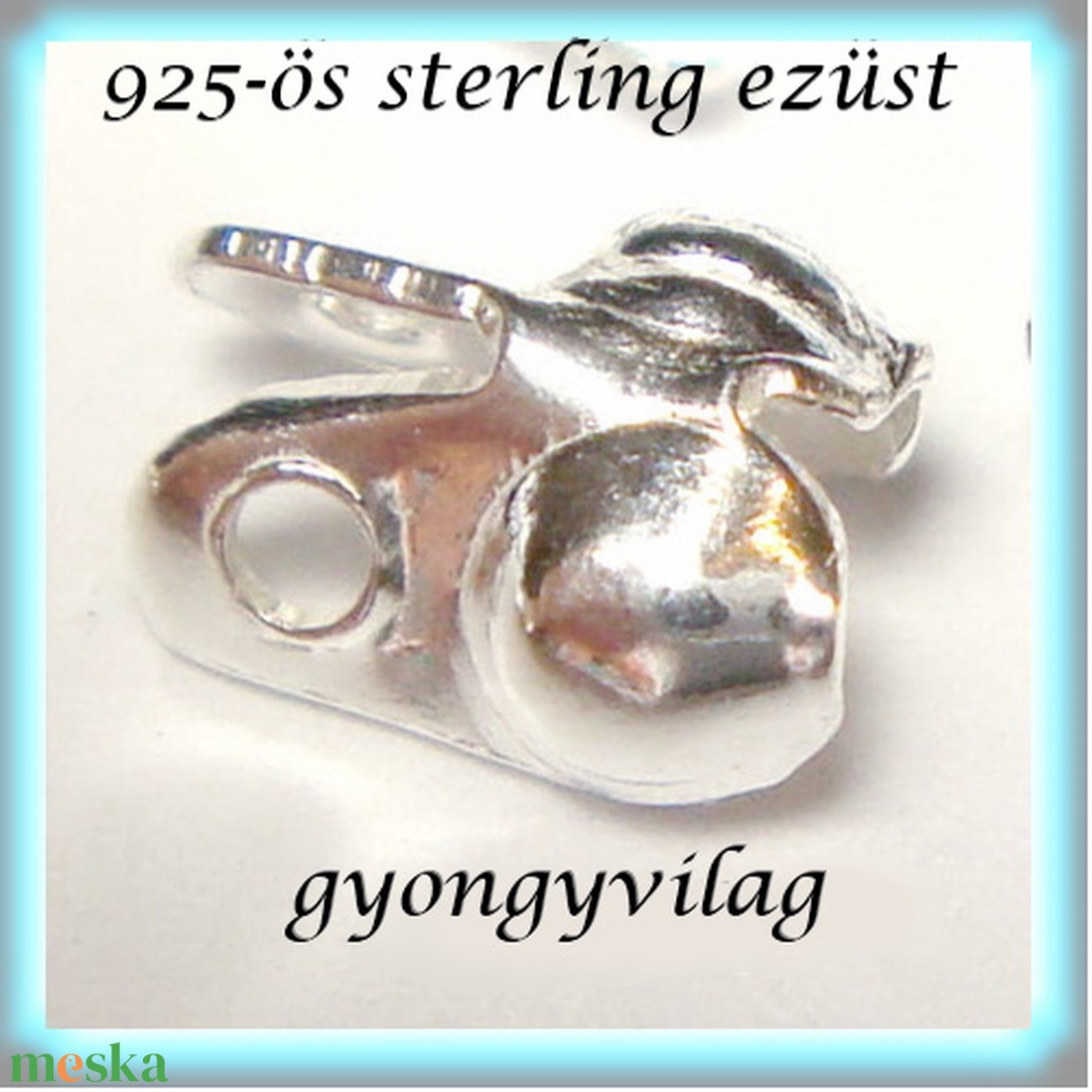 925-ös ezüst csomótakaró ECST 09e - gyöngy, ékszerkellék - egyéb alkatrész - Meska.hu 925-ös ezüst csomótakaró ECST 09e - gyöngy, ékszerkellék - egyéb alkatrész - Meska.hu
