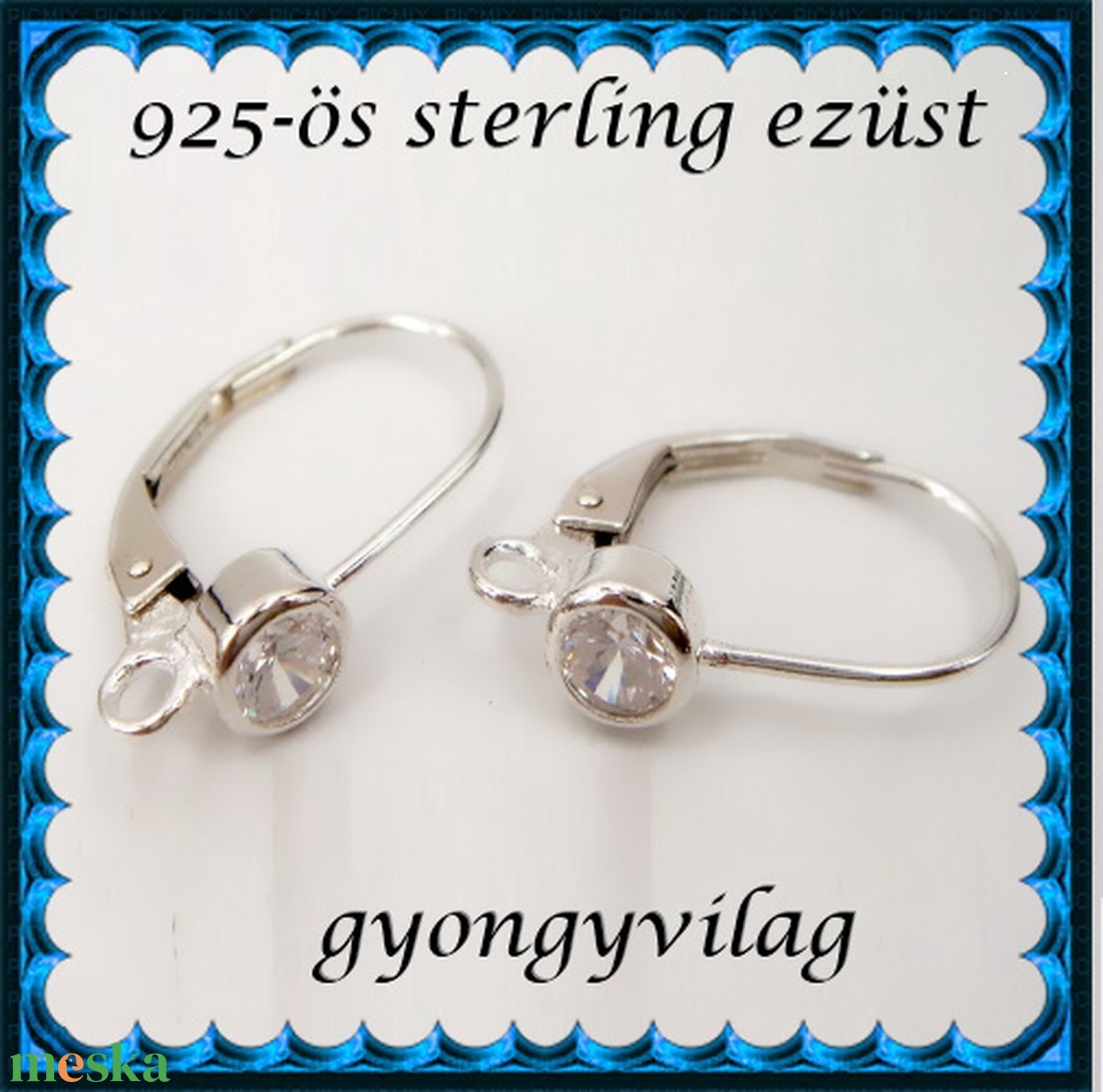 925-ös sterling ezüst ékszerkellék: fülbevalóalap biztonsági kapoccsal EFK K 39 - gyöngy, ékszerkellék - egyéb alkatrész - Meska.hu 925-ös sterling ezüst ékszerkellék: fülbevalóalap biztonsági kapoccsal EFK K 39 - gyöngy, ékszerkellék - egyéb alkatrész - Meska.hu