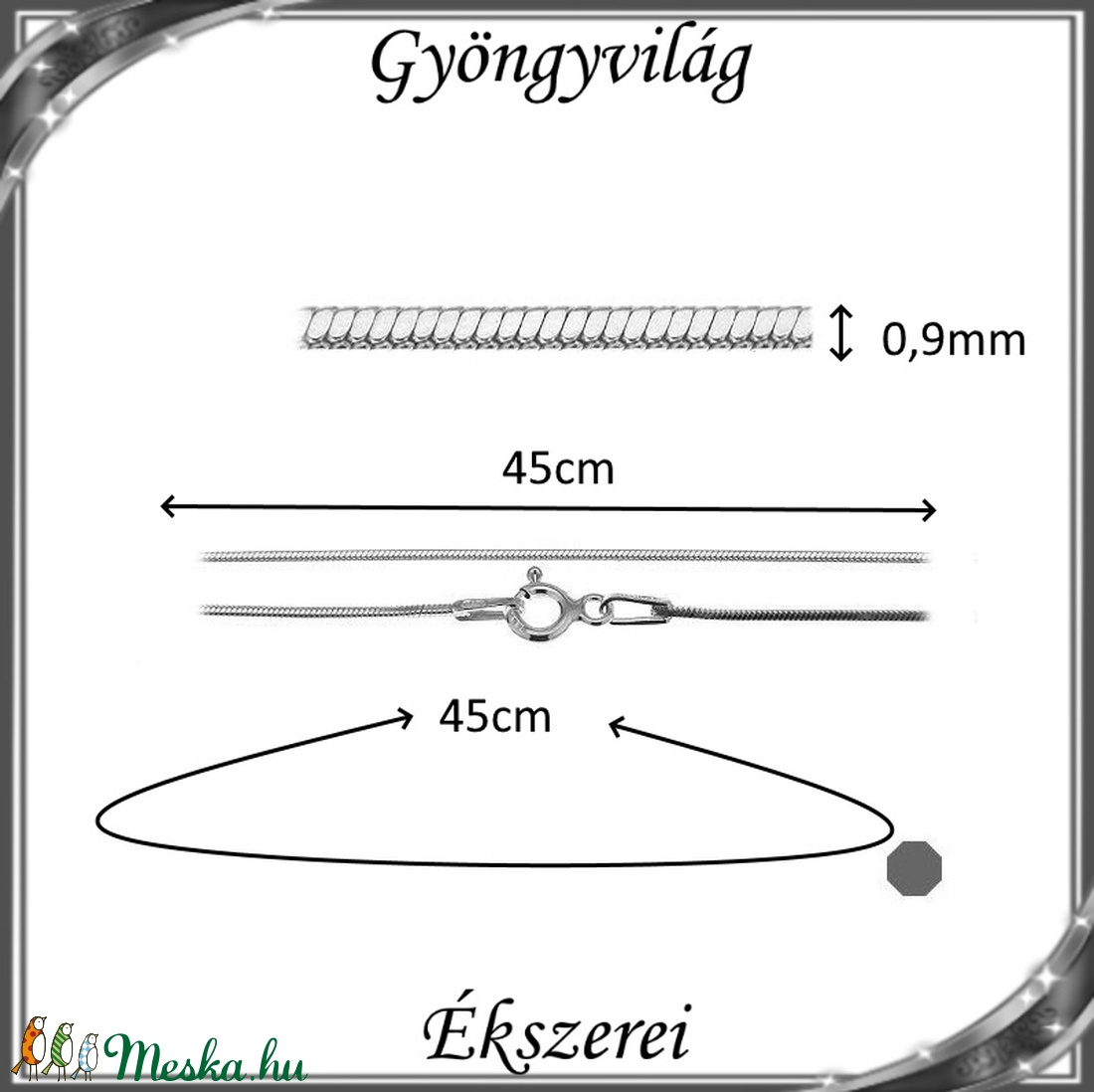 Ékszerek-nyakláncok: 925-ös sterling ezüst lánc SSZ EÜL 09-45e - ékszer - nyaklánc - medál nélküli nyaklánc - Meska.hu Ékszerek-nyakláncok: 925-ös sterling ezüst lánc SSZ EÜL 09-45e - ékszer - nyaklánc - medál nélküli nyaklánc - Meska.hu