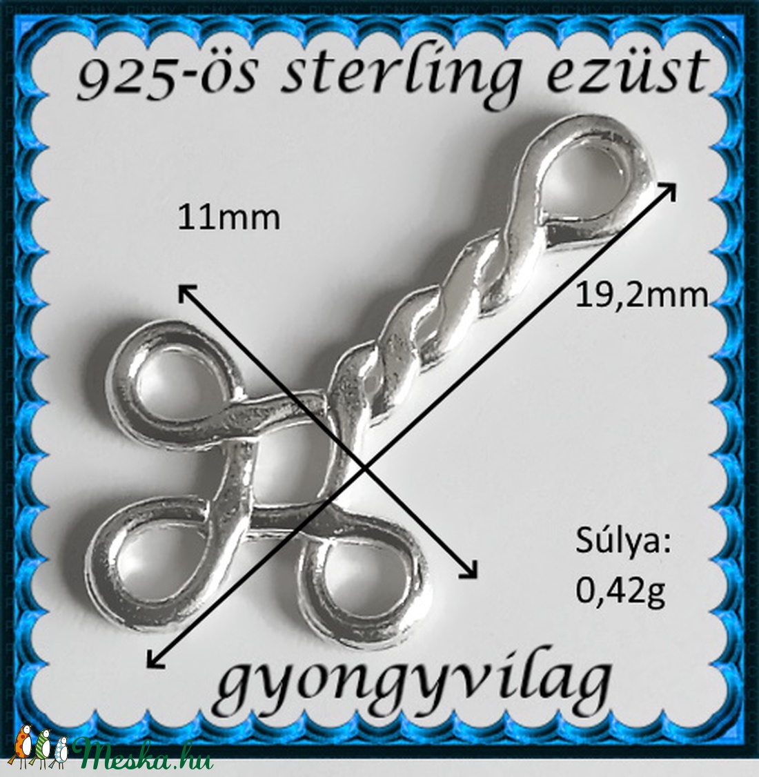925-ös finomságú sterling ezüst kandeláber/ továbbépíthető köztes /tartó elem EKA 39 - gyöngy, ékszerkellék - egyéb alkatrész - Meska.hu 925-ös finomságú sterling ezüst kandeláber/ továbbépíthető köztes /tartó elem EKA 39 - gyöngy, ékszerkellék - egyéb alkatrész - Meska.hu