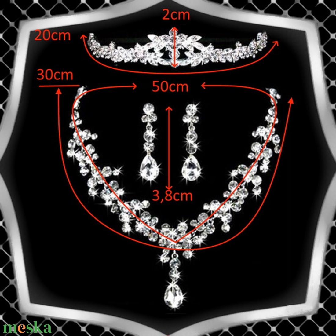 Esküvői, menyasszonyi, alkalmi ékszer szett+tiara ES-SZ35 - esküvő - ékszer - ékszerszett - Meska.hu Esküvői, menyasszonyi, alkalmi ékszer szett+tiara ES-SZ35 - esküvő - ékszer - ékszerszett - Meska.hu