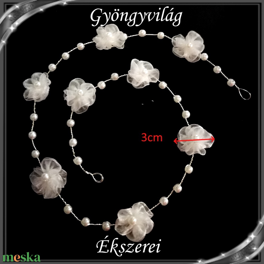 Ékszerek-hajdíszek, hajcsatok: Esküvői, menyasszonyi, alkalmi hajdísz, S-H-FÜ01-60 60cm - esküvő - hajdísz - fésűs hajdísz - Meska.hu Ékszerek-hajdíszek, hajcsatok: Esküvői, menyasszonyi, alkalmi hajdísz, S-H-FÜ01-60 60cm - esküvő - hajdísz - fésűs hajdísz - Meska.hu