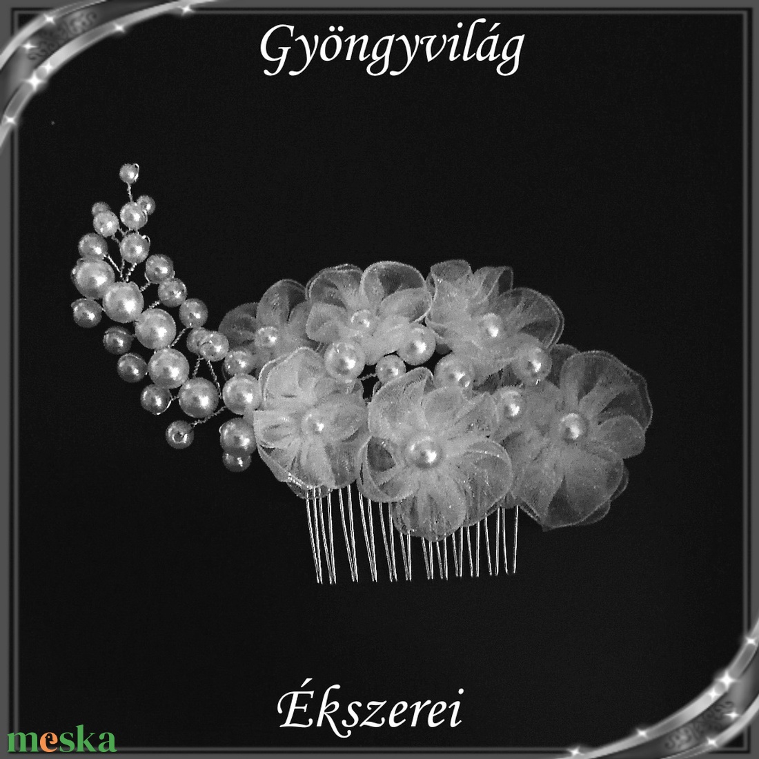 Ékszerek-hajdíszek, hajcsatok: Esküvői, menyasszonyi, alkalmi hajdísz, S-H-FÉ01 - esküvő - hajdísz - fésűs hajdísz - Meska.hu Ékszerek-hajdíszek, hajcsatok: Esküvői, menyasszonyi, alkalmi hajdísz, S-H-FÉ01 - esküvő - hajdísz - fésűs hajdísz - Meska.hu