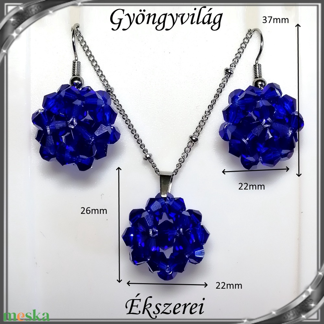 Ékszerek-szettek: kristály ékszer szett SSZNA-KGY01-09 dark blue - ékszer - ékszerszett - Meska.hu Ékszerek-szettek: kristály ékszer szett SSZNA-KGY01-09 dark blue - ékszer - ékszerszett - Meska.hu