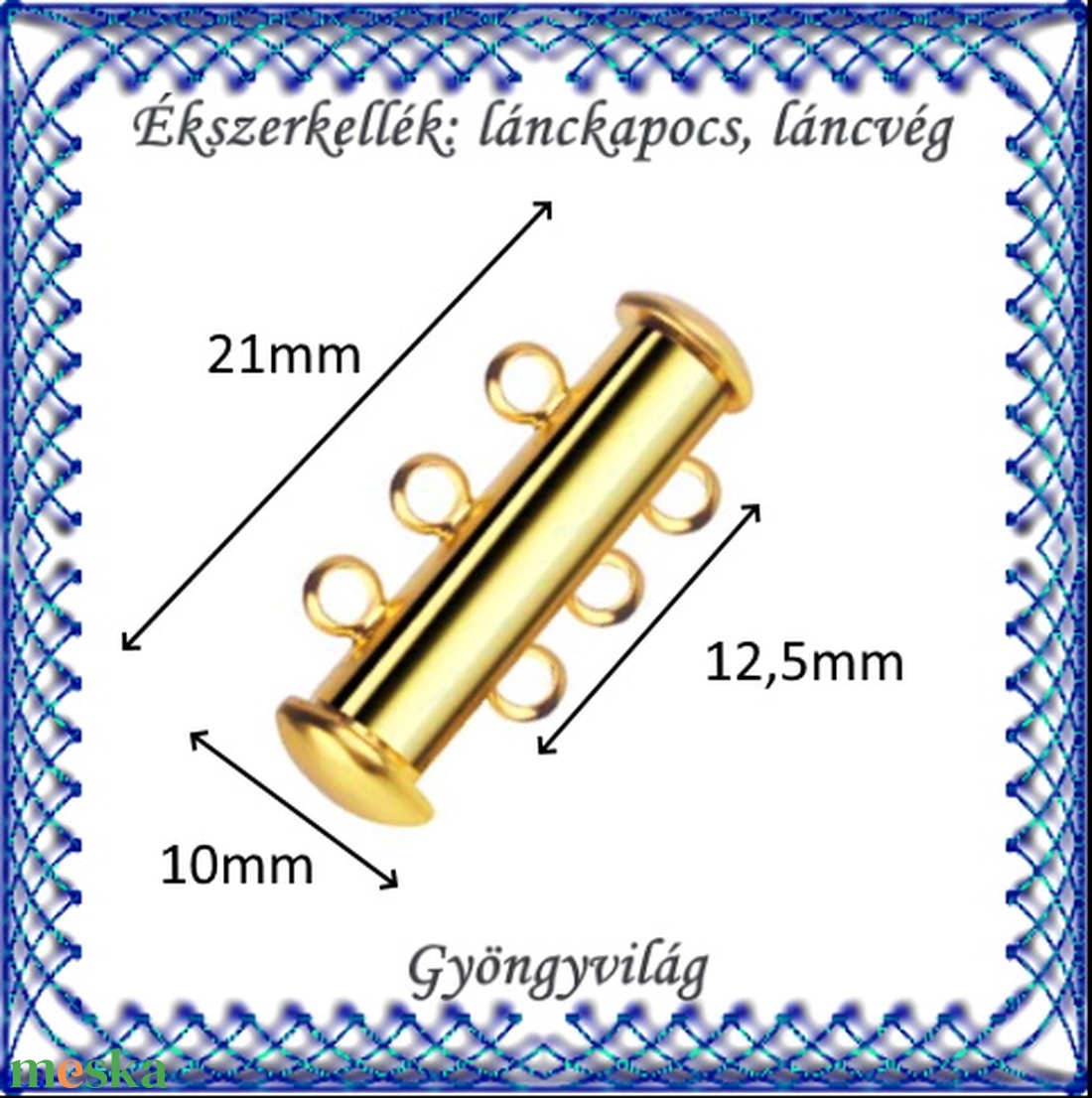 Ékszerkellék: lánckapocs BLK-3S-01 mágneses - gyöngy, ékszerkellék - egyéb alkatrész - Meska.hu Ékszerkellék: lánckapocs BLK-3S-01 mágneses - gyöngy, ékszerkellék - egyéb alkatrész - Meska.hu