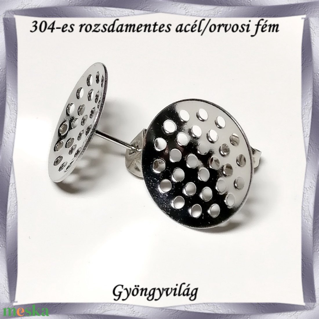 304 Nemes acél ékszerkellék: fülbevaló alap NAFK 13-16e 1pár/cs - kellékek & szerszámok - ékszerkellék - fülbevaló alap - Meska.hu 304 Nemes acél ékszerkellék: fülbevaló alap NAFK 13-16e 1pár/cs - kellékek & szerszámok - ékszerkellék - fülbevaló alap - Meska.hu