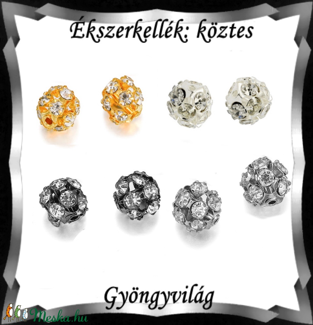 Ékszerkellék: köztes / díszítőelem / gyöngy BKÖ 1S 36-8e clear 4db/csomag - kellékek & szerszámok - gyöngyfűzés kellékek - fém köztesek - Meska.hu Ékszerkellék: köztes / díszítőelem / gyöngy BKÖ 1S 36-8e clear 4db/csomag - kellékek & szerszámok - gyöngyfűzés kellékek - fém köztesek - Meska.hu